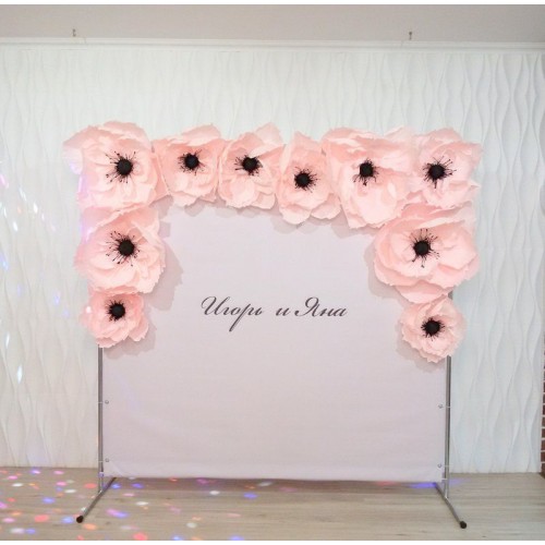 Пресс-волл фотозона "Анемония - пинк"