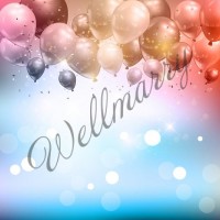 Баннер с воздушными шарами на день рождения (макет "Шары #1", ПОД КЛЮЧ с печатью, доставкой, монтажом и вывозом)