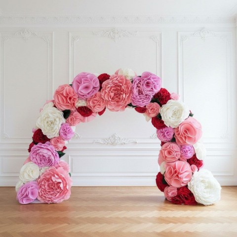 Арка из цветов из фоамирана и изолона
