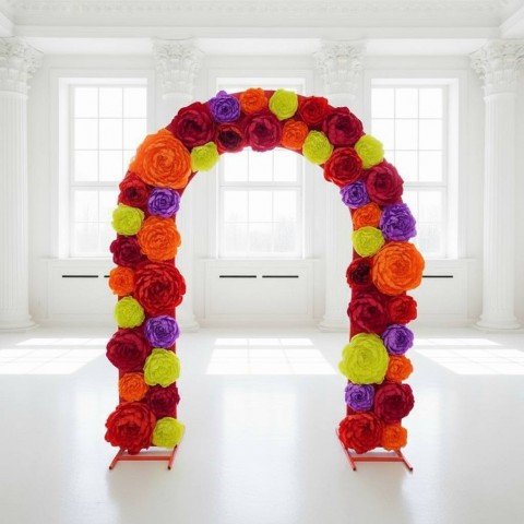 Арка из бумажных цветов