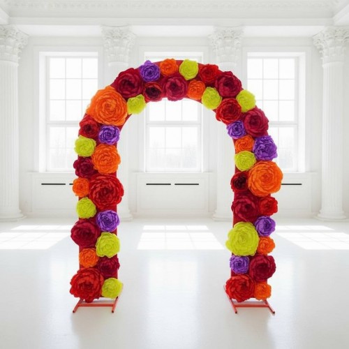 Арка из бумажных цветов