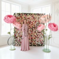 Аренда ростовых цветов из бумаги "Пионы светло-розовые"