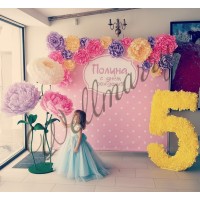 Стенд-фотозона "Горошек голубой" купить аренда