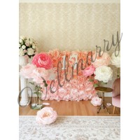 Стенд-фотозона из бумажных пионов аренда купить