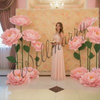 Цветочная стена "Персик" (аренда)