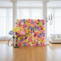 Стенд-фотозона из бумажных пионов аренда купить