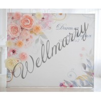 Баннер пресс-волл на свадьбу (макет "Цветочный рустик", "ПОД КЛЮЧ")