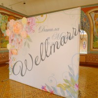 Баннер пресс-волл на свадьбу (макет "Цветочный рустик", "ПОД КЛЮЧ")