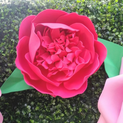 Цветок  из фоамирана "Пион Глори красный"