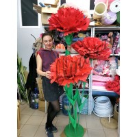 Ростовой цветок из фоамирана "Гвоздика" 