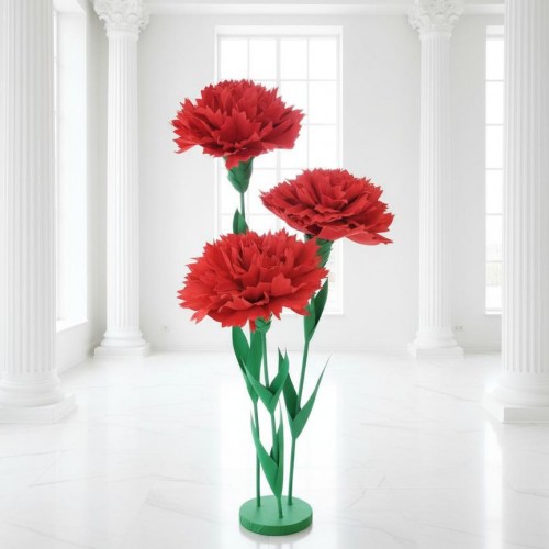 Ростовой цветок из фоамирана "Гвоздика" 