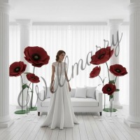 Ростовой цветок из фоамирана "Мак" (цвет любой по договоренности) Ростовой цветок из фоамирана "Мак" купить