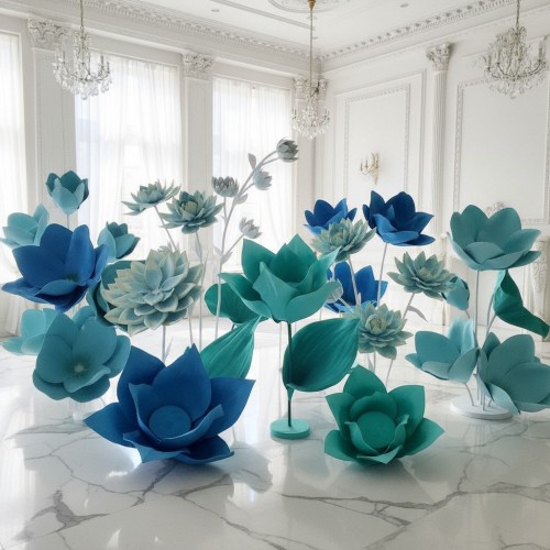 Набор цветов из фоамирана "Морской бриз"