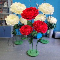 Ростовой цветок из фоамирана "Пион красный"