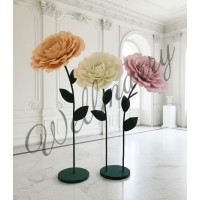 Ростовой цветок из фоамирана "Пион белый"