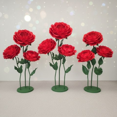 Ростовой цветок из фоамирана "Пион красный"