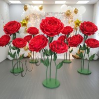 Ростовой цветок из фоамирана "Пион красный"