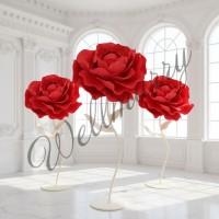 Ростовой цветок из фоамирана "Пион красный"