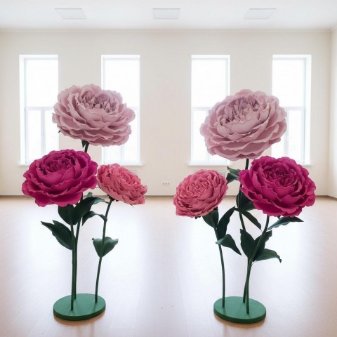 Ростовой цветок из фоамирана "Пион розовый"