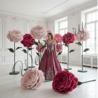 Ростовой цветок из фоамирана "Пион розовый"