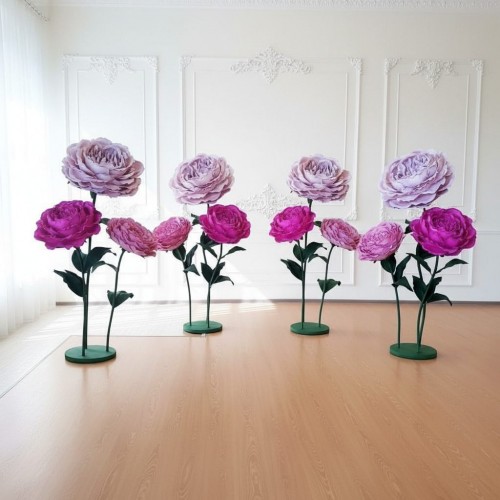 Ростовой цветок из фоамирана "Пион сиреневый"