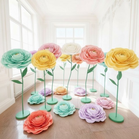 Ростовой цветок "Ранункулюс" из изолона/фоамирана (цвет любой по договоренности)