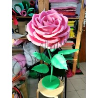 Ростовой цветок из фоамирана "Роза розовая" Ростовой цветок из фоамирана "Роза розовая" купить
