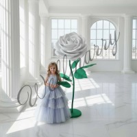 Ростовой цветок из фоамирана "Роза белая" Ростовой цветок из фоамирана "Роза белая" купить