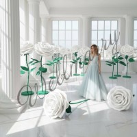 Ростовой цветок из фоамирана "Роза белая" Ростовой цветок из фоамирана "Роза белая" купить