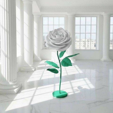 Ростовой цветок из фоамирана "Роза белая"