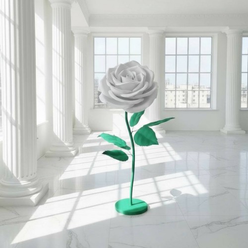 Ростовой цветок из фоамирана "Роза белая" купить