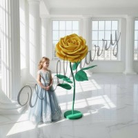 Ростовой цветок из фоамирана "Роза желтая" Ростовой цветок из фоамирана "Роза желтая" купить