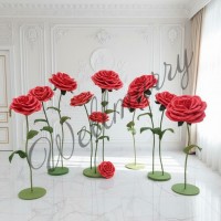 Ростовой цветок из фоамирана "Роза красная" Ростовой цветок из фоамирана "Роза красная" купить