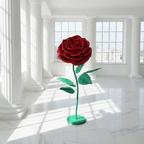 Ростовой цветок из фоамирана "Роза красная"