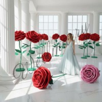 Ростовой цветок из фоамирана "Роза красная" Ростовой цветок из фоамирана "Роза красная" купить