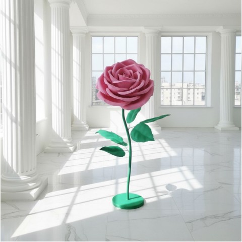 Ростовой цветок из фоамирана "Роза розовая"