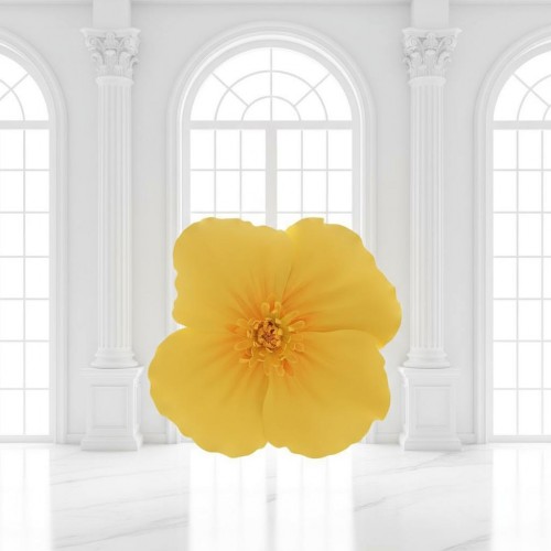 Цветок из фоамирана на стену "Тропики" желтый купить