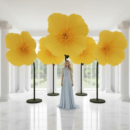 Цветок  из фоамирана "Тропики желтый" 