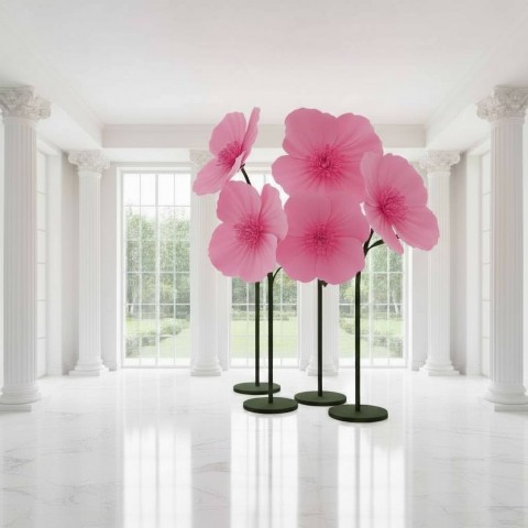 Цветок  из фоамирана "Тропики" розовый