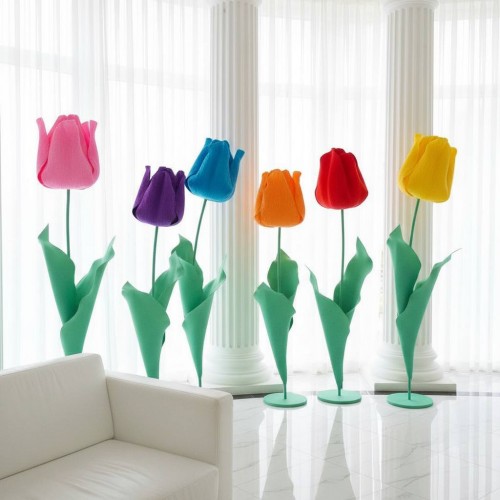 Ростовой цветок из фоамирана "Тюльпан" (цвет любой по договоренности)