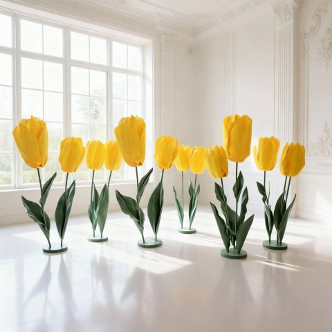 Ростовой цветок из фоамирана "Тюльпан желтый"