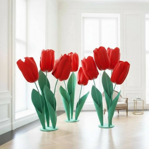 Ростовой цветок из фоамирана "Тюльпан красный"