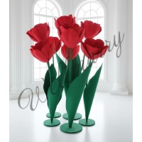 Ростовой цветок из фоамирана "Тюльпан красный" купить