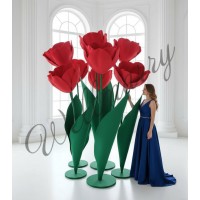 Ростовой цветок из фоамирана "Тюльпан красный" купить