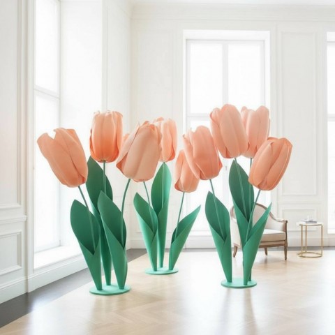 Ростовой цветок из фоамирана "Тюльпан персиковый"